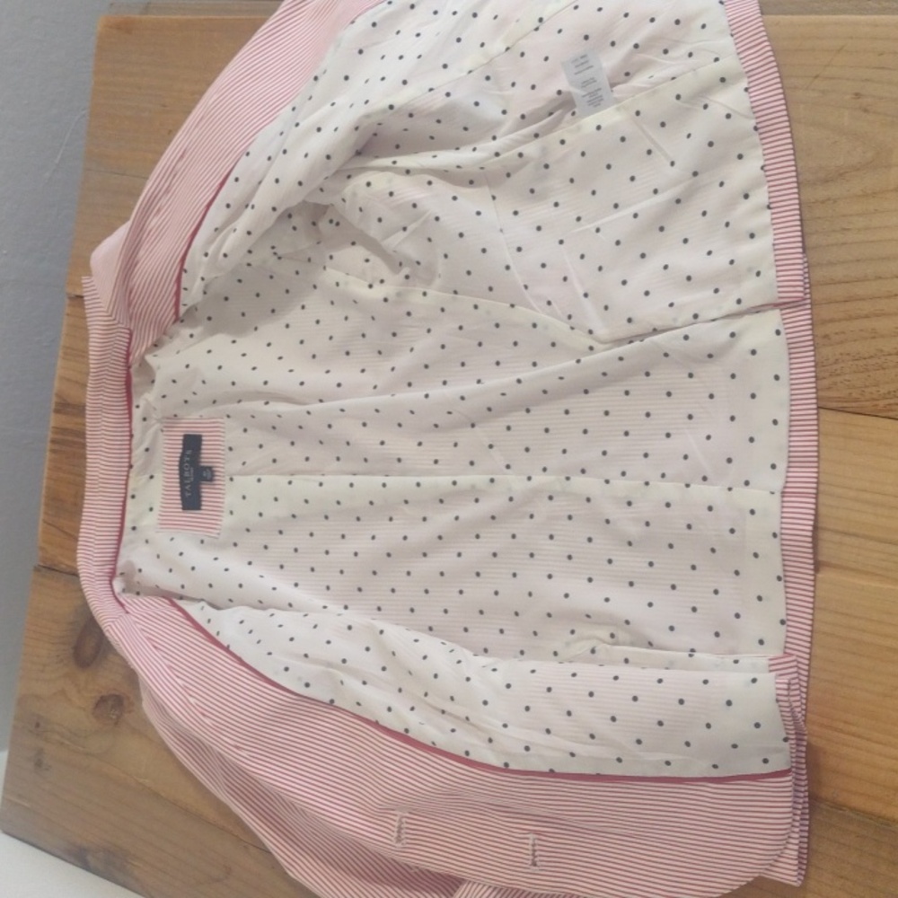 Talbots Red & White Striped Two Button Blazer Siz… - image 8